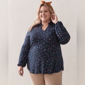 Pennington’s Long Sleeve Top with Lace - In Every  Story Size 3x